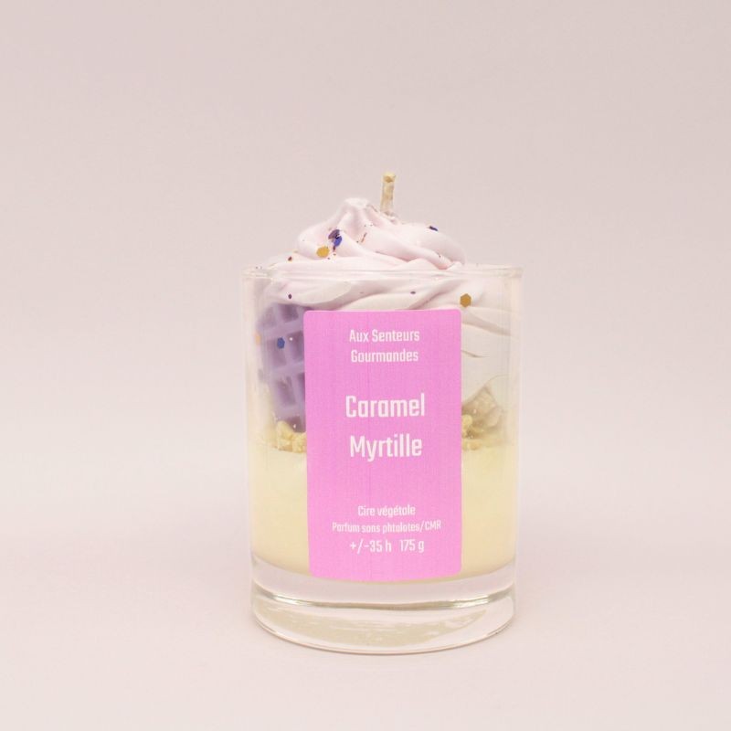 Bougie chantilly - Caramel myrtille