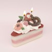 Bougie part de gâteau - Parfum fruits rouges