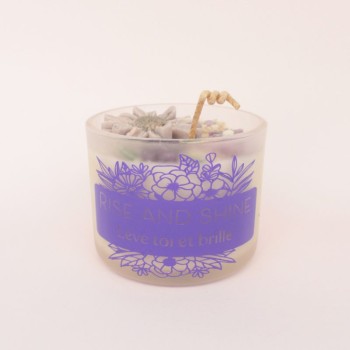 Bougie surprise bijoux - Marguerite parfum bouquet fleuri (violet)