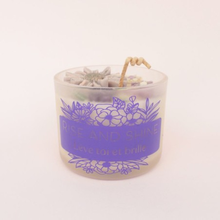 Bougie surprise bijoux - Marguerite parfum bouquet fleuri (violet)