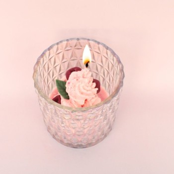 Bougie bonbonnière - Parfum cupcake cerise