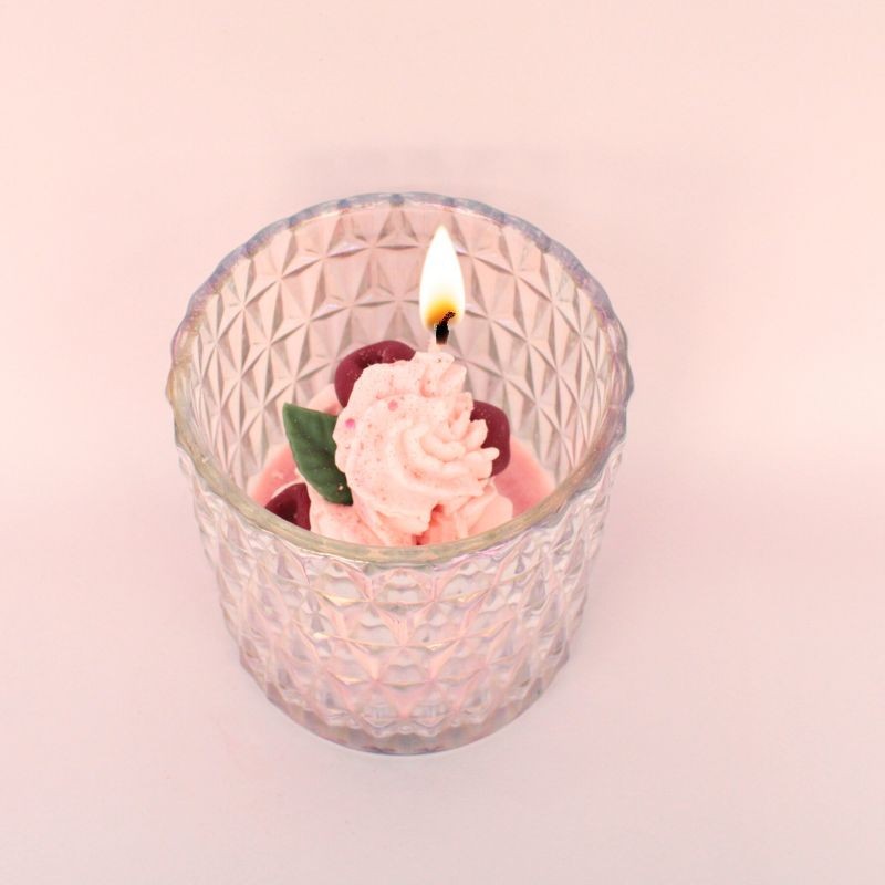 Bougie bonbonnière - Parfum cupcake cerise