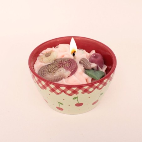 Bougie petit bol cerise - Parfum cerise