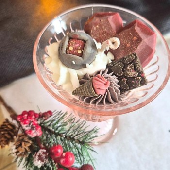 Bougie de noël - Cœur tendre - Parfum pomme d'amour