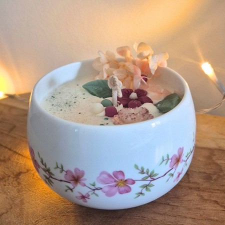 Bougie bol Fleuri - Parfum azalée du Japon 1