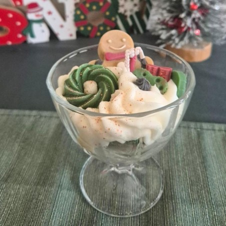 Bougie de noël bonhomme d'épices- Parfum pain d'épices 1