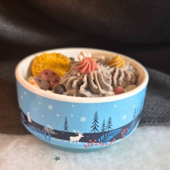 Bougie bol de Noël - Parfum caramel beurre salé 1