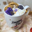 Bougie mug de Noël gourmand - Parfums cookies/choco