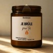 Bougie St Valentin - "Je brûle pour toi"- Parfum linge frais