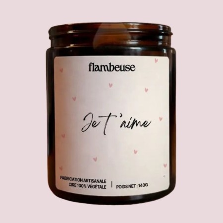 Parfum fleur de cerisier - Bougie St Valentin - "Je t'aime"