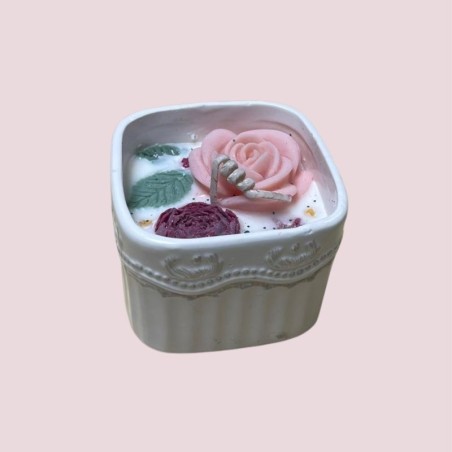 Bougie St Valentin - "Rose Lover" - Parfum rose sucrée