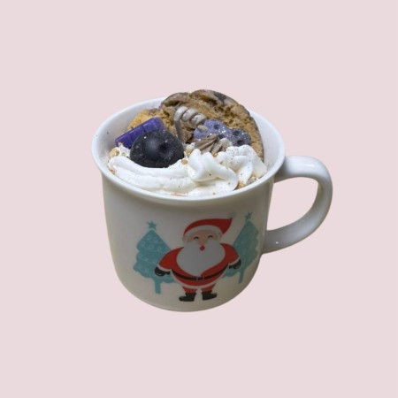 Bougie mug de Noël gourmand - Parfums cookies/choco
