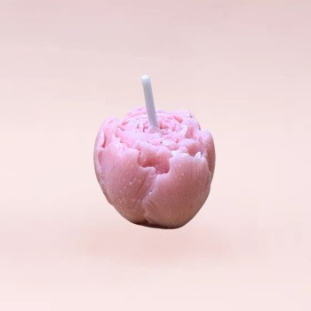 Bougie mini pivoine - rose