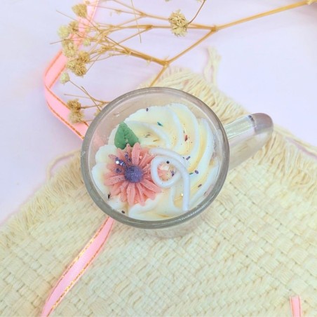 Mini-bougie tasse gourmande - Parfum bonbon sucré
