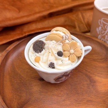 Bougie tasse - Parfum thé noir vanille