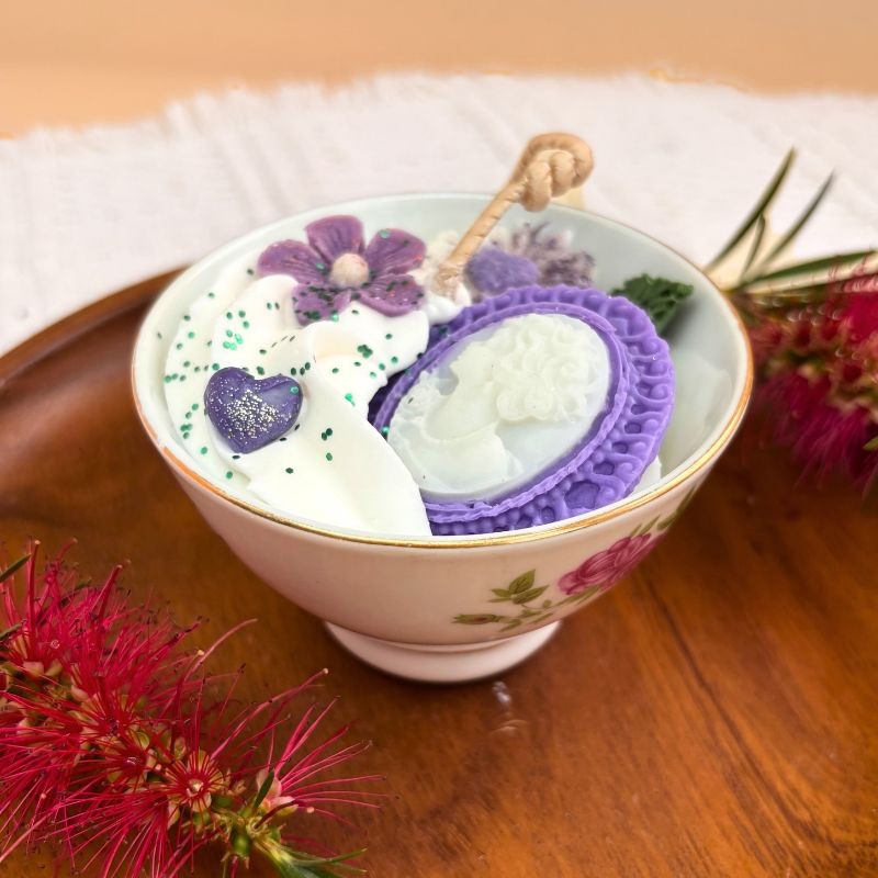 Bougie bol - Parfum violette