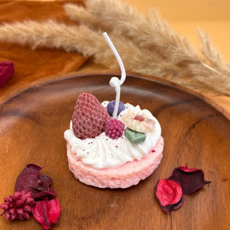 Petite bougie gourmande tartelette - Parfum fraise