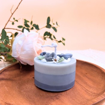 Bougie naturelle dégradée bleue - Parfum Innocence