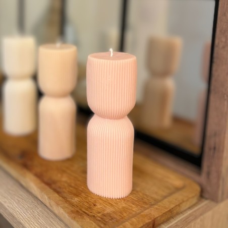 Bougie Décorative Louise - Sans Parfum - Rose