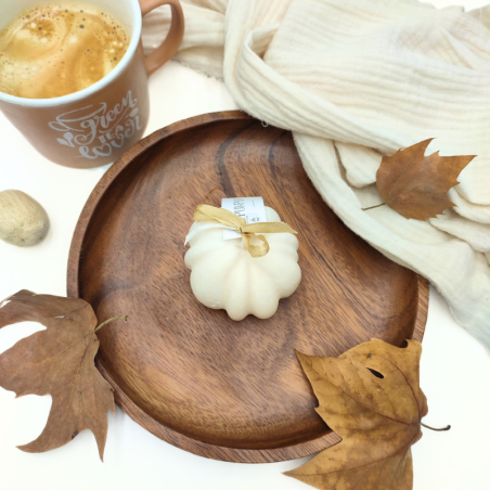 Petite bougie Citrouille - Parfum Cèdre et Bois de Santal