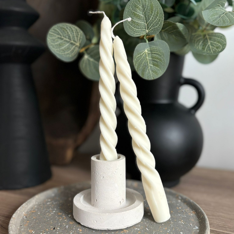 Duo de Chandelles Torsadées - Parfum Ylang Ylang & Jasmin