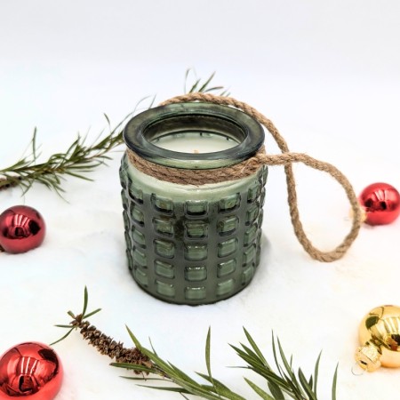 Bougie Lanterne Verte - Parfum Sapin