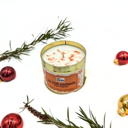 Bougie Noël Enchantée - Parfum Pain d'Épices