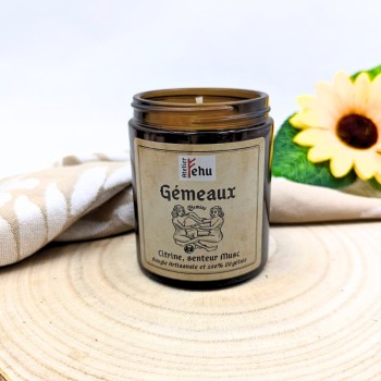 Bougie Astrologique Gémeaux - Parfum Musc