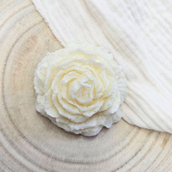 Bougie Rose nacrée - Fleur de coton