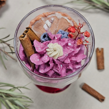 Bougie Verre à Pied - Parfum Vin Chaud
