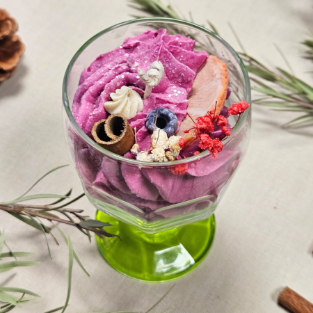 Bougie Verre à Pied - Parfum Vin Chaud