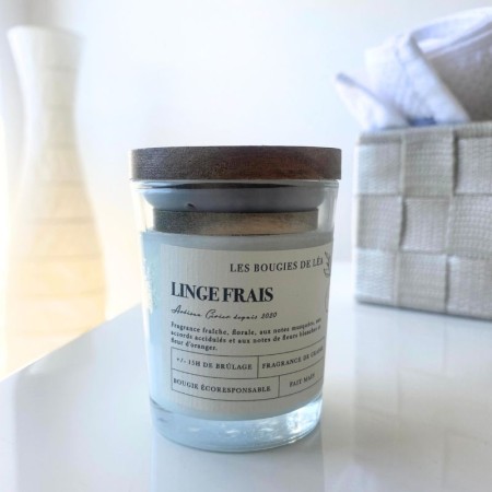 Petite bougie parfum linge frais