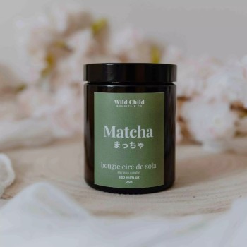 Bougie déco naturelle thé matcha