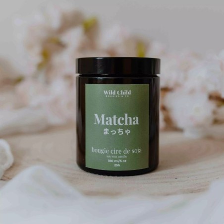 Bougie déco naturelle thé matcha