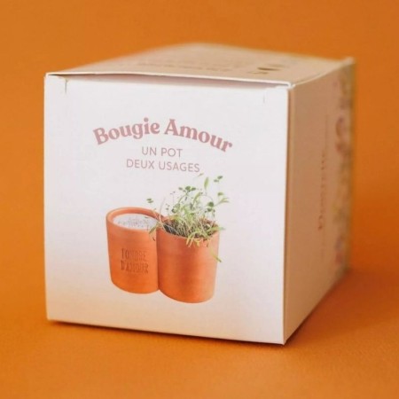 Bougie Terracotta - "Semer de l'Amour" - Parfum Fleur de Lin