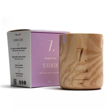 Bougie en Bois - Samedi Nature - Parfum Camomille & Cèdre