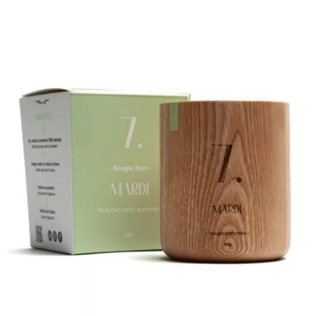 Bougie en Bois - Mardi Détox - Parfum Yuzu, Jasmin & Thé vert