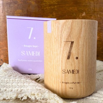 Bougie en bois - Samedi Nature - Parfum camomille & cèdre