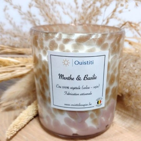 Bougie Classique Tachetée - Parfum Menthe & Basilic