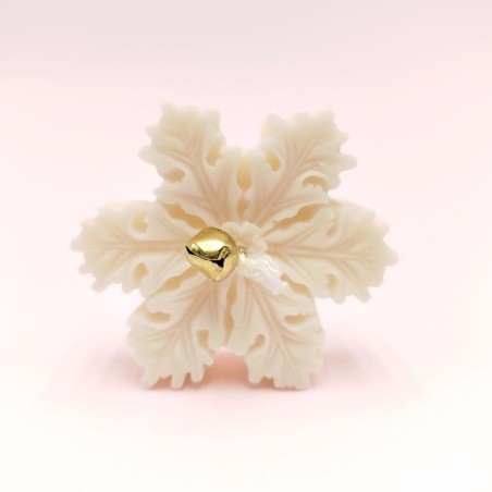 Bougie flocon blanc - Parfum sapin
