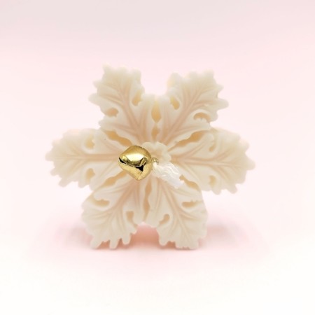 Bougie flocon blanc - Parfum sapin