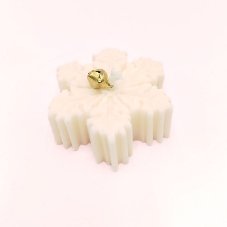 Bougie flocon blanc - Parfum sapin