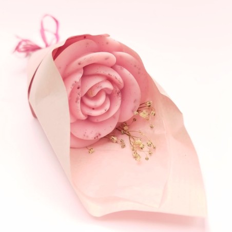 Fondant fleur rose parfumé framboise litchi