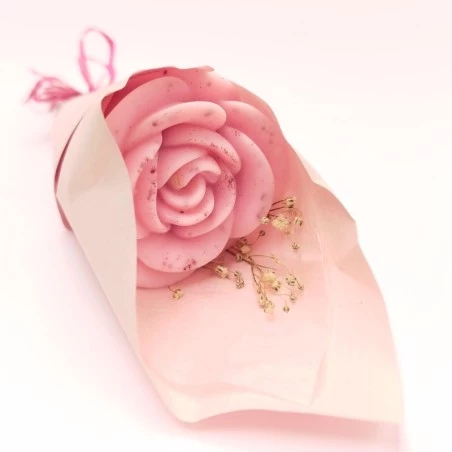 Fondant fleur rose parfumé framboise litchi
