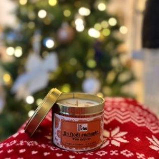 Bougie Noël enchanté au pain d'épice