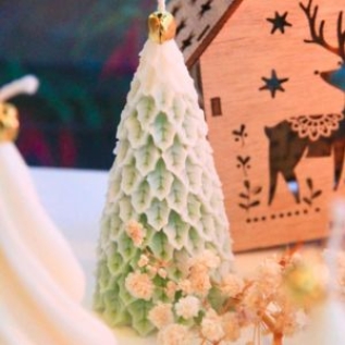 Bougie sapin de noël